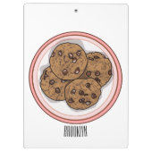 Abbildung eines Chocolate Chip Cookie Cartoon Klemmbrett (Rückseite)