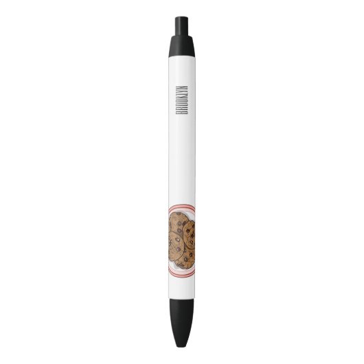 Abbildung eines Chocolate Chip Cookie Cartoon Kugelschreiber (Vorderseite Vertikal)