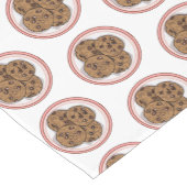 Abbildung eines Chocolate Chip Cookie Cartoon Kurzer Tischläufer (Ecke)