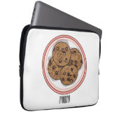 Abbildung eines Chocolate Chip Cookie Cartoon Laptopschutzhülle (Vorne Rechts)