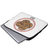 Abbildung eines Chocolate Chip Cookie Cartoon Laptopschutzhülle (Vorne Knopf)