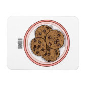 Abbildung eines Chocolate Chip Cookie Cartoon Magnet (Horizontal)