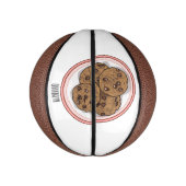 Abbildung eines Chocolate Chip Cookie Cartoon Mini Basketball (Vertikal)