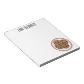 Abbildung eines Chocolate Chip Cookie Cartoon Notizblock (angewinkelt)
