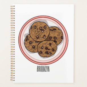 Abbildung eines Chocolate Chip Cookie Cartoon Planer