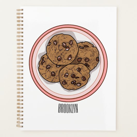 Abbildung eines Chocolate Chip Cookie Cartoon Planer (Vorderseite)