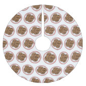 Abbildung eines Chocolate Chip Cookie Cartoon Polyester Weihnachtsbaumdecke (Vorderseite)