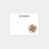Abbildung eines Chocolate Chip Cookie Cartoon Post-it Klebezettel (Vorderseite)