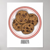 Abbildung eines Chocolate Chip Cookie Cartoon Poster (Vorne)