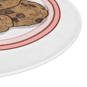 Abbildung eines Chocolate Chip Cookie Cartoon Schneidebrett (Ecke)