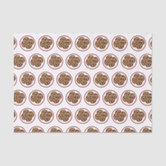 Abbildung eines Chocolate Chip Cookie Cartoon Seidenpapier (Vorderseite)