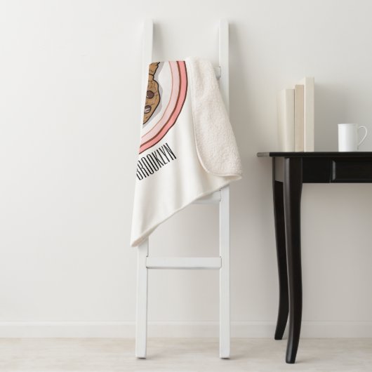 Abbildung eines Chocolate Chip Cookie Cartoon Sherpadecke (Beispiel)