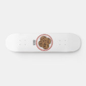 Abbildung eines Chocolate Chip Cookie Cartoon Skateboard (Horizontal)