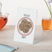 Abbildung eines Chocolate Chip Cookie Cartoon Sockelschild (In SItu)