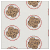 Abbildung eines Chocolate Chip Cookie Cartoon Stoff (Nahaufnahme)