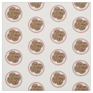 Abbildung eines Chocolate Chip Cookie Cartoon Stoff