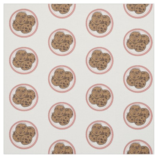 Abbildung eines Chocolate Chip Cookie Cartoon Stoff (Muster)