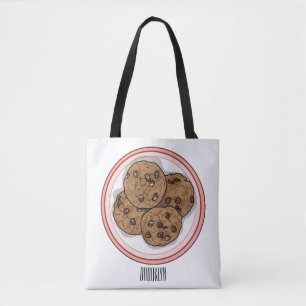 Abbildung eines Chocolate Chip Cookie Cartoon Tasche