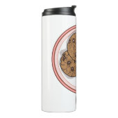 Abbildung eines Chocolate Chip Cookie Cartoon Thermosbecher (Nach links gedreht)
