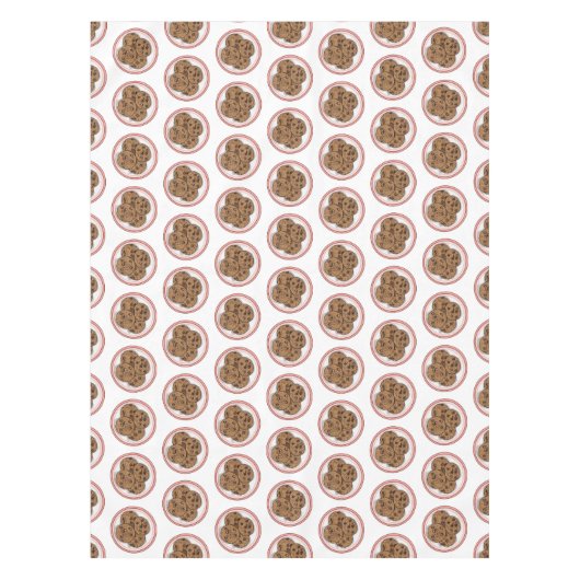 Abbildung eines Chocolate Chip Cookie Cartoon Tischdecke (Vorderseite)