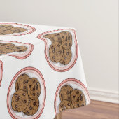 Abbildung eines Chocolate Chip Cookie Cartoon Tischdecke (Beispiel)