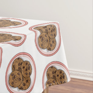 Abbildung eines Chocolate Chip Cookie Cartoon Tischdecke