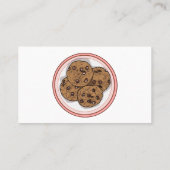 Abbildung eines Chocolate Chip Cookie Cartoon Visitenkarte (Rückseite)