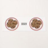 Abbildung eines Chocolate Chip Cookie Cartoon Yogamatte (Rückseite (Horizontal))