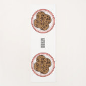 Abbildung eines Chocolate Chip Cookie Cartoon Yogamatte (Vorderseite)