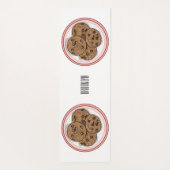 Abbildung eines Chocolate Chip Cookie Cartoon Yogamatte (Rückseite)