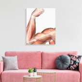 Abbildung eines gefederten Arms mit menschlichem B Leinwanddruck (Insitu (Wohnzimmer))