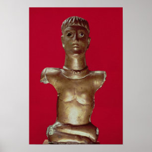 Abbildung eines Gottes mit einem Drehmoment Poster