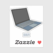 Abbildung eines Laptop-Cartoon Aufkleber (Blatt)