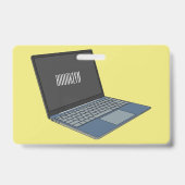 Abbildung eines Laptop-Cartoon Ausweis (Rückseite)