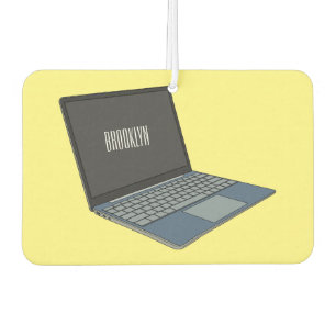 Abbildung eines Laptop-Cartoon Autolufterfrischer