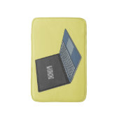 Abbildung eines Laptop-Cartoon Badematte (Vorderseite Vertikal)