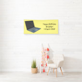 Abbildung eines Laptop-Cartoon Banner (Insitu)