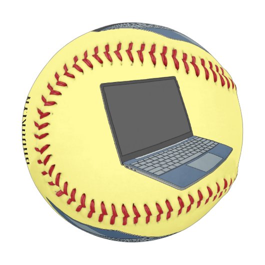 Abbildung eines Laptop-Cartoon Baseball (Vorderseite Links)
