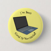 Abbildung eines Laptop-Cartoon Button (Vorderseite)