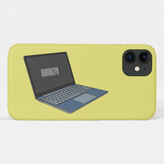 Abbildung eines Laptop-Cartoon Case-Mate iPhone Hülle (Rückseite (Horizontal))