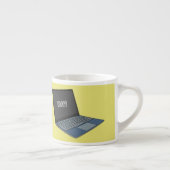 Abbildung eines Laptop-Cartoon Espressotasse (Rechts)