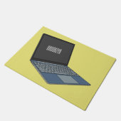 Abbildung eines Laptop-Cartoon Fußmatte (Schrägansicht)