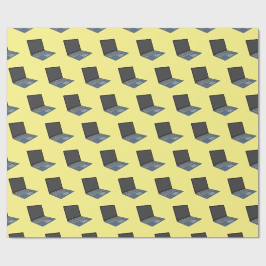 Abbildung eines Laptop-Cartoon Geschenkpapier (Flach)