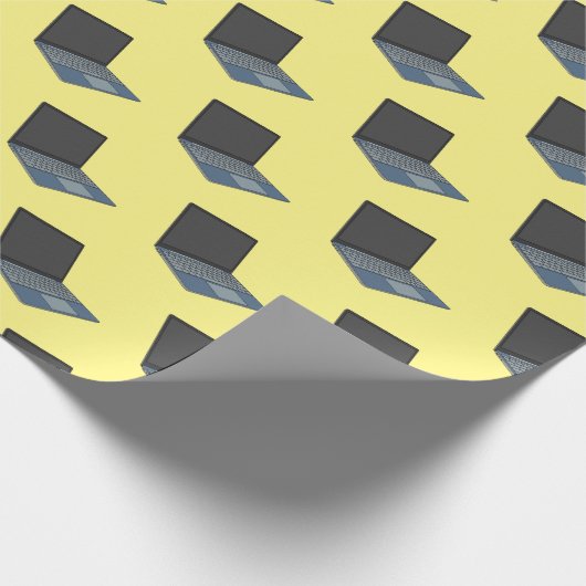 Abbildung eines Laptop-Cartoon Geschenkpapier (Ecke)