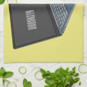 Abbildung eines Laptop-Cartoon Geschirrtuch (Gefaltet)