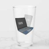 Abbildung eines Laptop-Cartoon Glas (Rückseite)