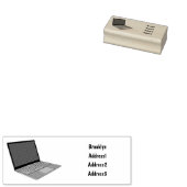 Abbildung eines Laptop-Cartoon Gummistempel (Stempel)