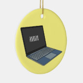 Abbildung eines Laptop-Cartoon Keramik Ornament (Rechts)