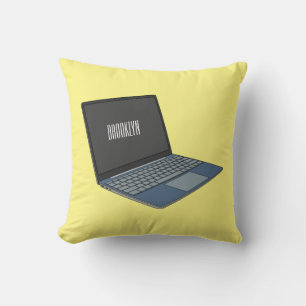 Abbildung eines Laptop-Cartoon Kissen