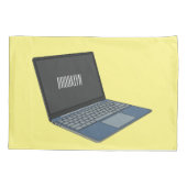 Abbildung eines Laptop-Cartoon Kissenbezug (Rückseite)